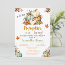 A Little Pumpkin is on her Way Baby Shower  