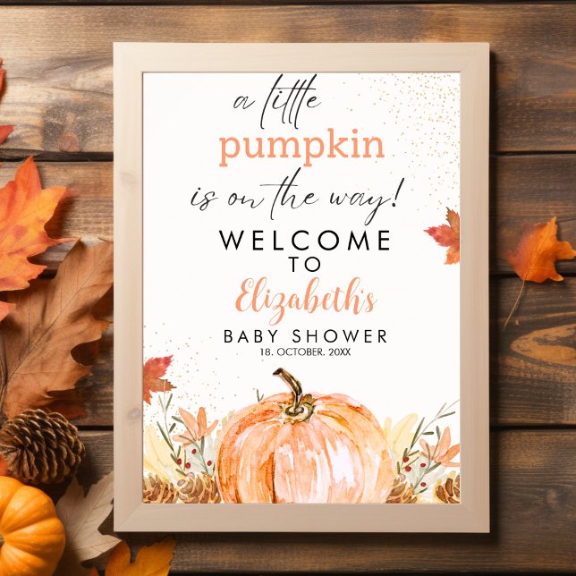 A Little Pumpkin is on her Way, Baby Shower Poster (Creator Uploaded)