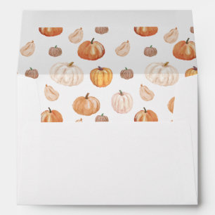 A Little Pumpkin Is On Her Way Girl Baby Shower Envelope