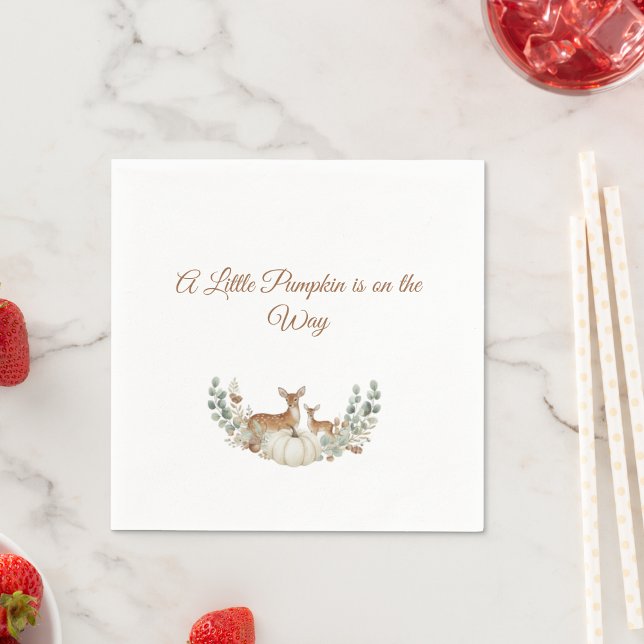 A Little Pumpkin is on the Way" Baby Bib Napkin (Creator Uploaded)