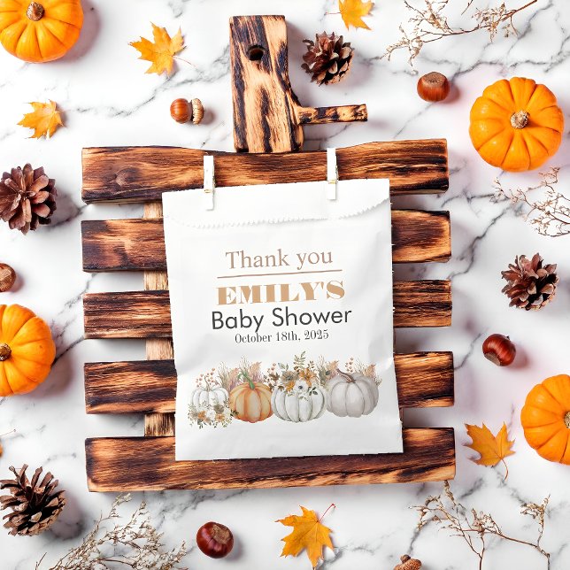 A Little Pumpkin is on the Way - Baby Shower Favour Bag (Creator Uploaded)