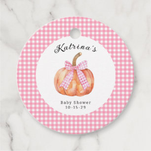 A Little Pumpkin is On the Way Baby Shower  Favour Tags