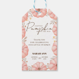 A Little Pumpkin Is On The Way Baby Shower  Gift Tags