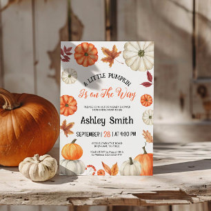 A Little Pumpkin Is On The Way Baby Shower  Invitation
