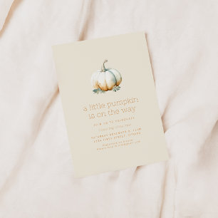 A Little Pumpkin is on the Way Baby Shower Invitation