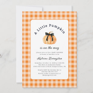 A Little Pumpkin is on the Way Baby Shower Invitation