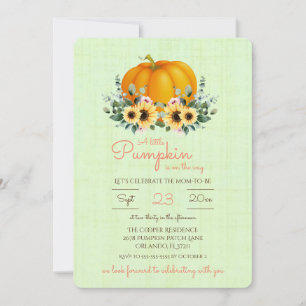 A little Pumpkin is on the way Baby Shower Invite