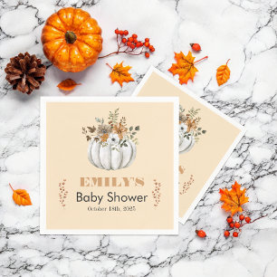 A Little Pumpkin is on the Way - Baby Shower Napkin