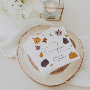 A Little Pumpkin Is On The Way Baby Shower Napkin