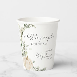 A Little Pumpkin is on the Way Baby Shower Paper Cups