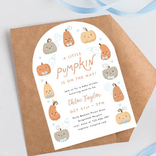 A Little Pumpkin is on the Way, Boy Baby Shower Invitation