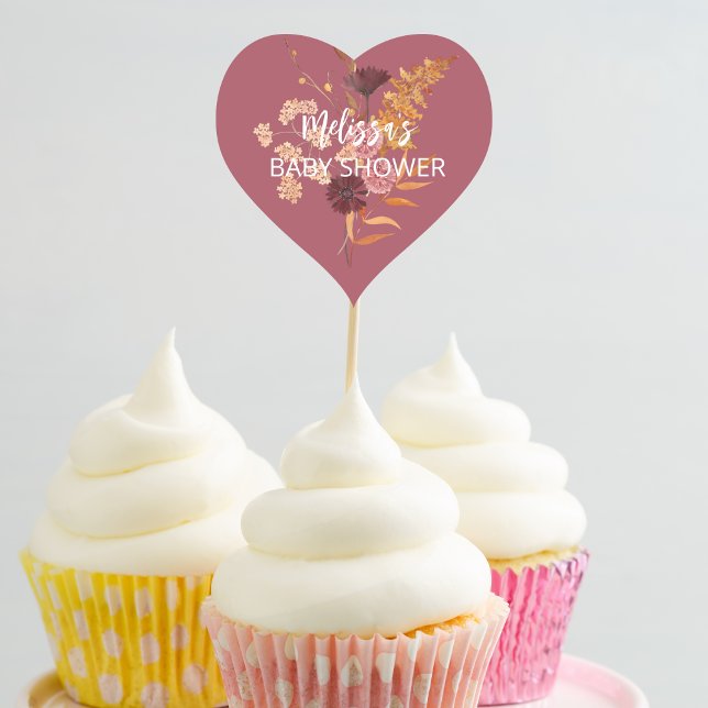 A little pumpkin is on the way cupcake topper heart sticker (Creator Uploaded)
