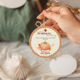  a Little Pumpkin Is on The Way Fall Baby Shower  Favour Tags