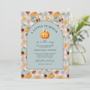 A Little Pumpkin is on the way Fall Baby Shower Invitation