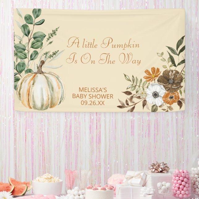 A little pumpkin is on the way Fall Rustic Banner (Creator Uploaded)