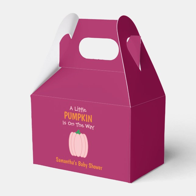 A Little Pumpkin Is On The Way Favour Box (Front Side)