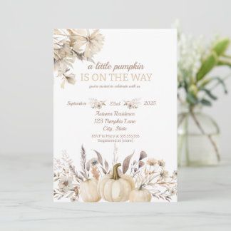 A Little Pumpkin Is On The Way  Invitation
