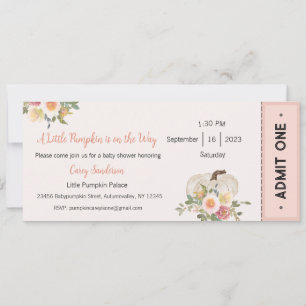 A Little Pumpkin is on the Way Invitation, Baby Invitation