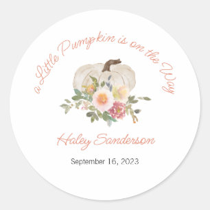 A Little Pumpkin is on the Way Labels, Stickers