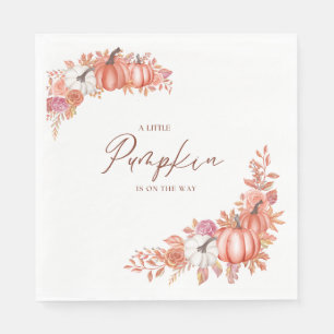 A Little Pumpkin Is On the Way Paper Napkin