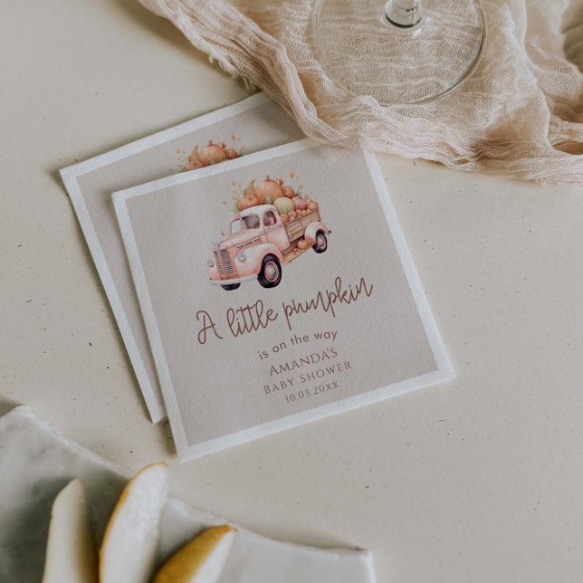 A Little Pumpkin Is On The Way Punk Truck  Napkin (Creator Uploaded)