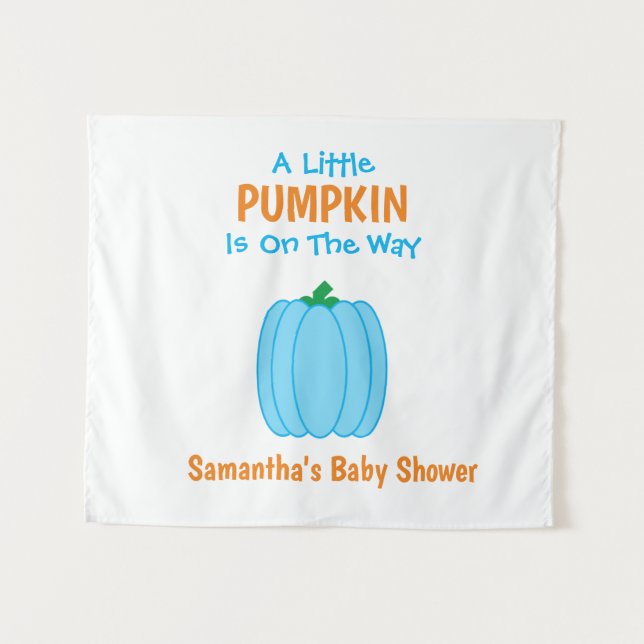 A Little Pumpkin Is On The Way Tapestry (Front (Horizontal))