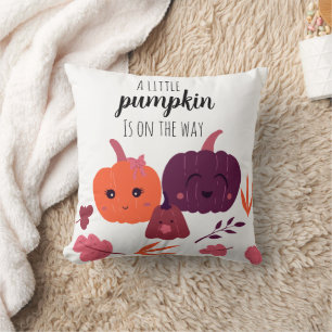 A little pumpkin is the way Cute baby shower Cushion