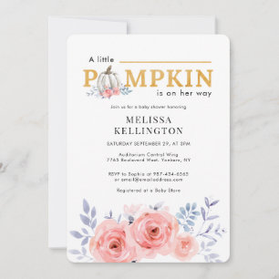 A Little Pumpkin on the Way Baby Shower Invitation