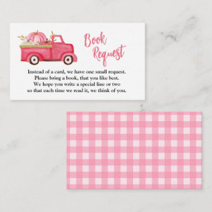 A Little Pumpkin Pink Book Request Enclosure Card