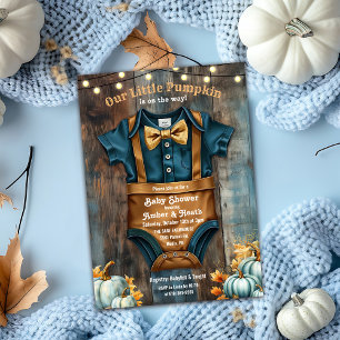 A Little Pumpkin Rustic Baby Shower Invitation
