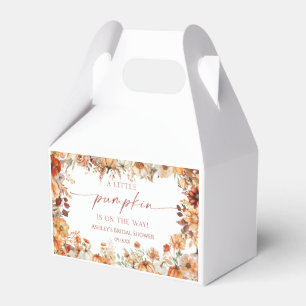A Little Pumpkin Rustic Floral Baby Shower Favour Box