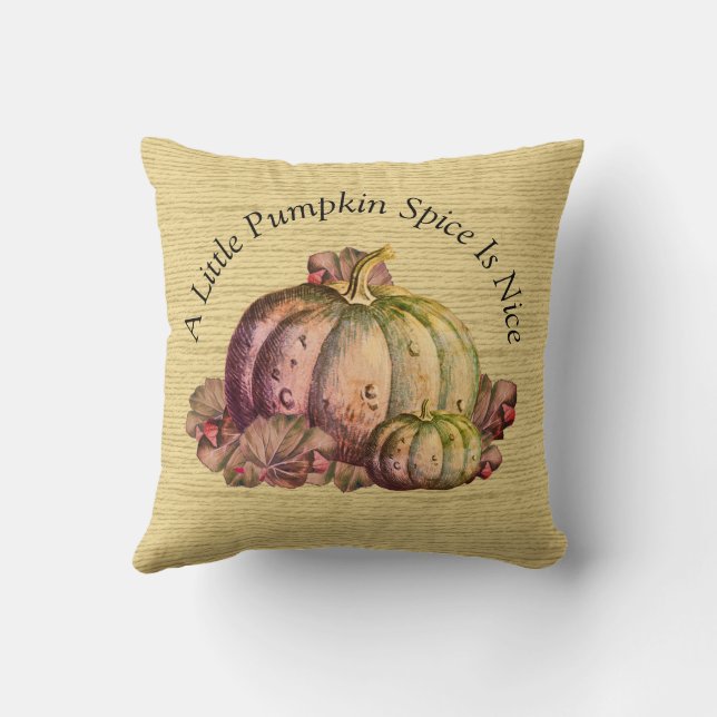 A Little Pumpkin Spice is Nice"  Fall  Colour deco Cushion (Back)