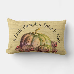 A Little Pumpkin Spice is Nice" Fall Colour deco Lumbar Cushion