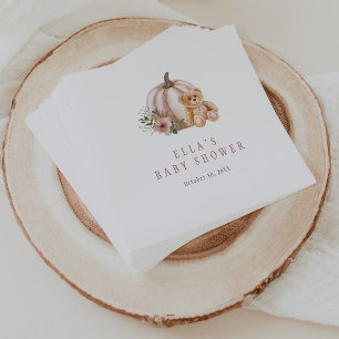 A Little Pumpkin Teddy Bear Napkin
