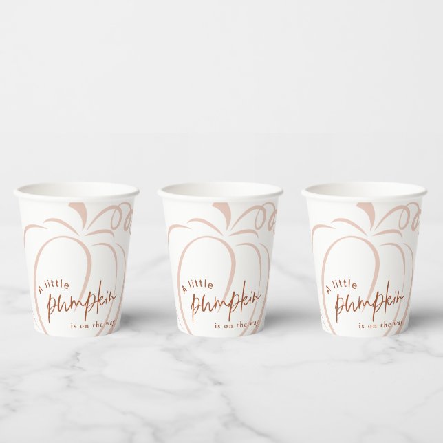 A little Pumpkin Terracotta Boho Baby Shower Paper Cups (Multi)