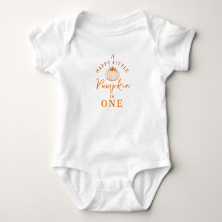 A Little Pumpkin Turning One Cute and Happy Design Baby Bodysuit