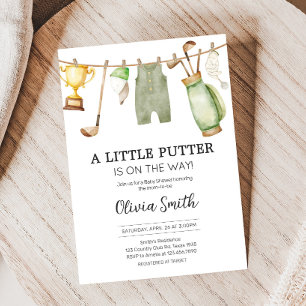 A Little Putter Golf Baby Shower Invitation