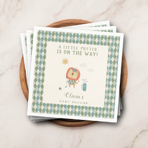 A Little Putter Golf Baby Shower Preppy Argyle Napkin