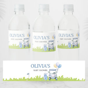 A Little Putter Golf Baby Shower Water Bottle Label