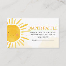 A Little Ray of Sunshine Baby Shower Diaper Raffle
