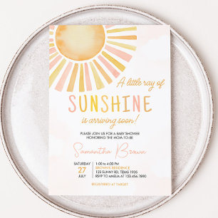 A Little Ray of Sunshine Baby Shower Invitation