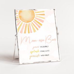 A Little Ray of Sunshine Baby Shower Mom Osa Bar Poster