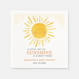 A Little Ray of Sunshine Baby Shower Napkin