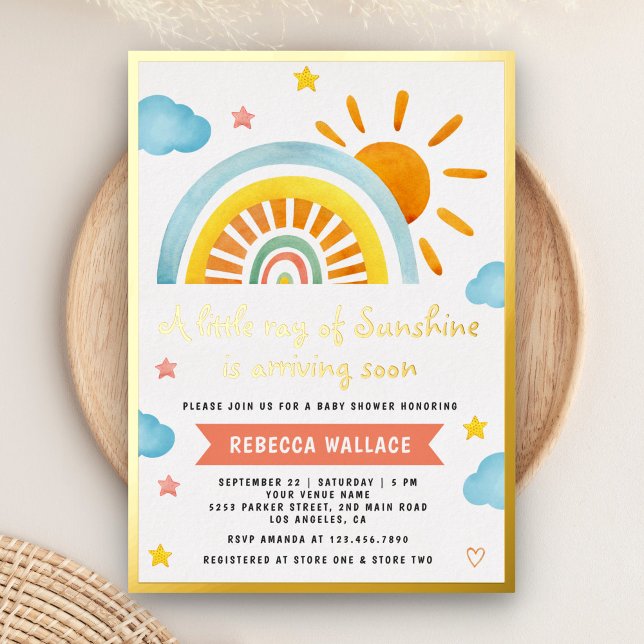 A Little Ray of Sunshine Boho Rainbow Baby Shower (Creator Uploaded)