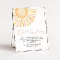 A Little Ray of Sunshine Don't Say Baby