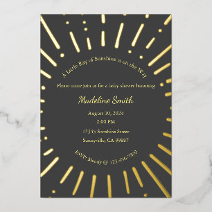 A Little Ray of Sunshine is on the Way Invitation 