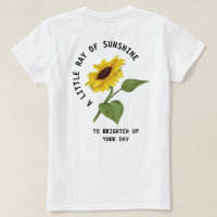 A Little Ray Of Sunshine Text White Sunflower