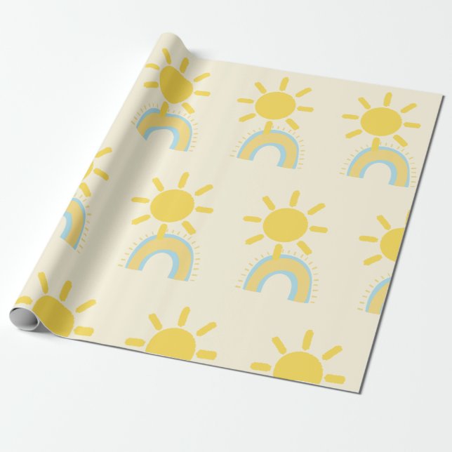 A Little Ray of Sunshine Wrapping Paper (Unrolled)