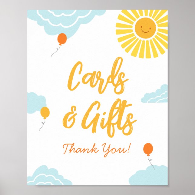 A Little Ray Sunshine Baby Shower Cards & Gifts Poster (Front)