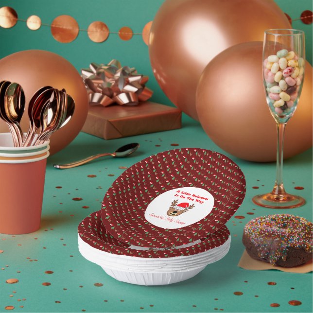 A Little Reindeer Is On The Way Paper Plate (Multi)